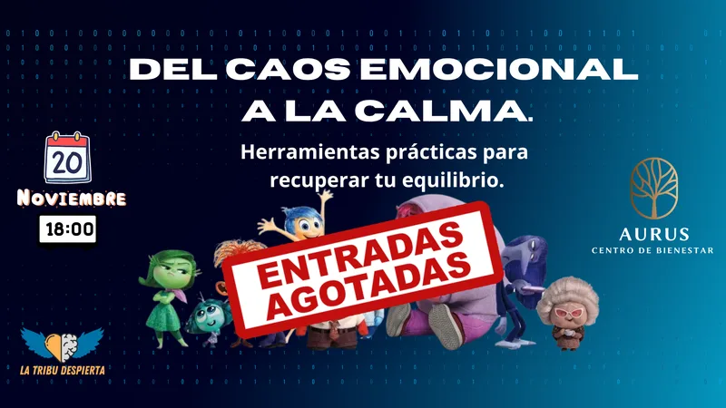 Cartel de la charla Del caos emocional a la calma en el Centro Aurus