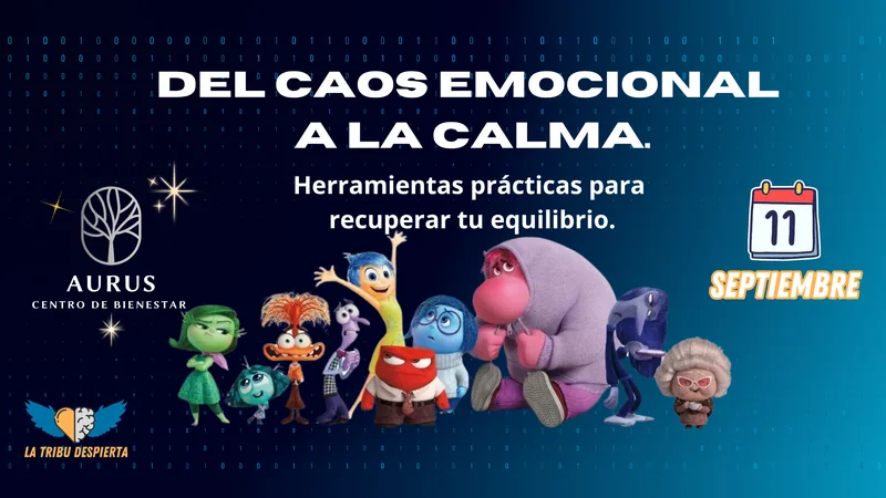 Cartel de la charla Del caos emocional a la calma en el Centro Aurus